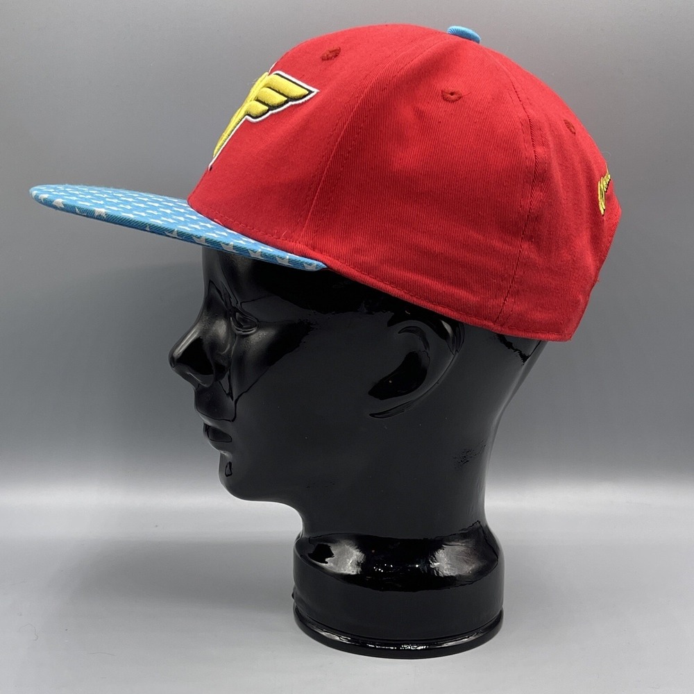 Wonder Woman Baseball Cap‎ DC Comics Classic Red Blue Gold Snap Back Adjustable - Picture 5 of 12